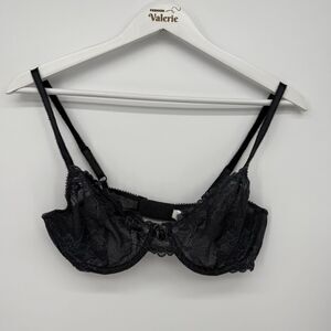 Apt 9 Dark Gray Sheer Lace Bra Underwire Size 36B Bralette